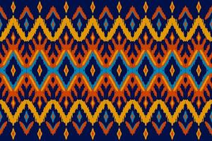 arte de patrón tribal étnico de alfombras. patrón étnico ikat sin fisuras. estilo americano, mexicano. vector