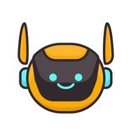 Robot Head Vector Illustration