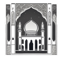 Islamic mosque building Ramadan kareem. Ai Generative png