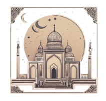 Islamic mosque building Ramadan kareem. Ai Generative png