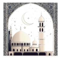 Islamic mosque building Ramadan kareem. Ai Generative png