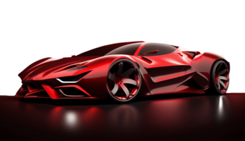 Realistic modified sports neon car for free, Ai Generative png