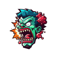 Free download zombie mascot logo png realistic photo, Ai Generative