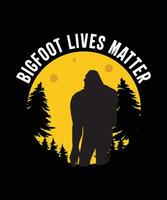 Bigfoot logo illustration tshirt design vector