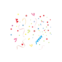 fest konfetti uppsättning isolerat på vit. framställa plastin konfetti samling. färgrik smällare element i olika former. fest, helgdag, överraskning eller födelsedag evenemang. png