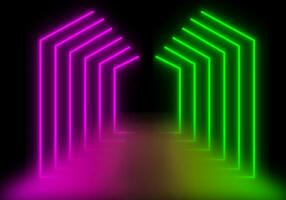 3d render, abstract minimal neon background, abstract background, elegant wave swirls background photo