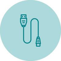 Printer Cable Vector Icon