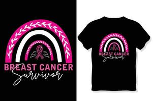 pecho cáncer superviviente t camisa diseño vector