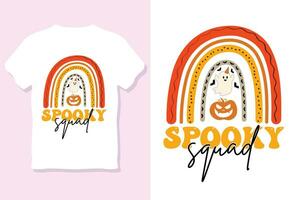 pooky squad, Retro Halloween T shirt  Design vector