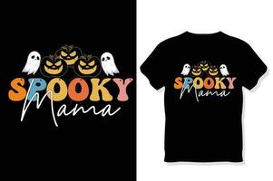 Retro Halloween t shirt design vector