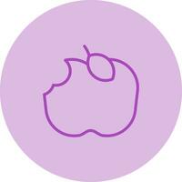 Apple Eaten Vector Icon