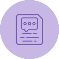 Document Insert Comment Vector Icon