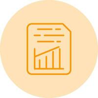 Document Insert Graph Vector Icon