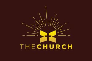 de moda y profesional letra X Iglesia firmar cristiano y pacífico vector logo diseño