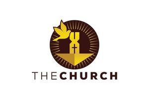 Trendy and Professional letter X church sign Christian and peaceful vector logo design