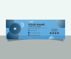 Professional Email Signature Template Modern and Minimal vector