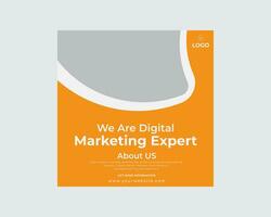 digital negocio márketing bandera para social medios de comunicación enviar diseño vector
