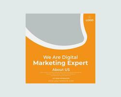 Digital business marketing banner for social media post design vector