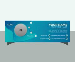 Professional Email Signature Template Modern and Minimal vector