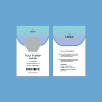 Professional Identity Card Template Vector for Employee and Others