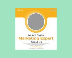 Digital business marketing banner for social media post design vector
