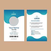 Professional Identity Card Template Vector for Employee and Others