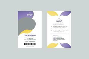 Professional Identity Card Template Vector for Employee and Others