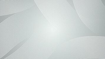 Gray abstract background with patterned white curves. vector