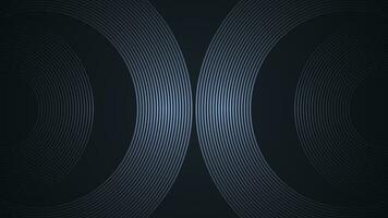 Black simple abstract background with curved style lines as the main element. vector