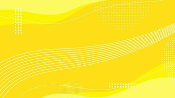 A simple yellow abstract background with fluid and line elements suitable for practical applications. vector