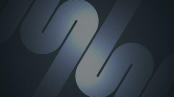 Black simple abstract background with wave style lines as the main element. vector