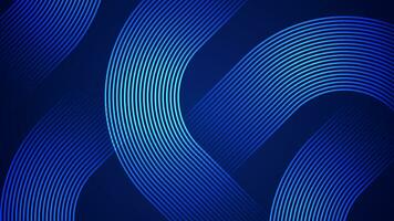 Simple dark blue abstract background with lines in a curved style geometric style as the main element. vector