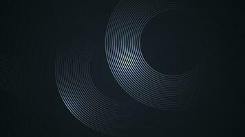 Black simple abstract background with lines in a curved style geometric style as the main element. vector