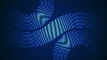 Dark blue simple abstract background with lines in geometric patterns and wave elements. vector