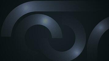 Black simple abstract background with lines in a curved style geometric style as the main element. vector