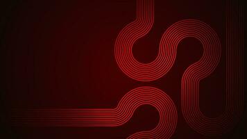 Dark red abstract background with serpentine style lines as the main component. vector