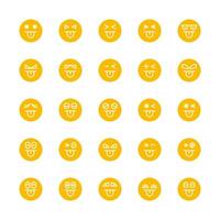 yellow emoticon, emoji circle face set vector