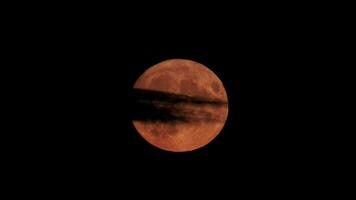 Blue moon with cloud in August 2023 video