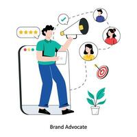 Brand Advocate Flat Style Design Vector illustration. Stock illustration