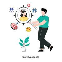 Target Audience  Flat Style Design Vector illustration. Stock illustration