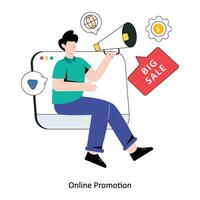 Online Promotion Flat Style Design Vector illustration. Stock illustration