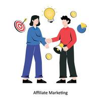 Affiliate Marketing Flat Style Design Vector illustration. Stock illustration