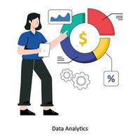 datos analítica plano estilo diseño vector ilustración. valores ilustración