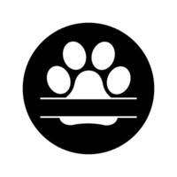 Heart paw icon vector. Dog paw illustration sign. love dog symbol. vector