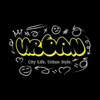 Streetwear Design, Urban Style, Text Slogan. Print Pattern Design for T-shirts, Jackets or Screen Printing. vector