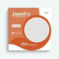 jewelry sale social media instagram post web banner vector