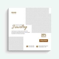 jewelry sale social media instagram post web banner vector