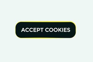 new accept cookies modern, website, click button, level, sign, speech, bubble  banner, vector