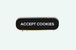 new accept cookies modern, website, click button, level, sign, speech, bubble  banner, vector