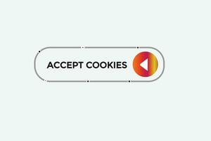 new accept cookies modern, website, click button, level, sign, speech, bubble  banner, vector